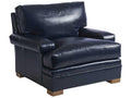 Maxwell Leather Accent Chair in Laguna Sands