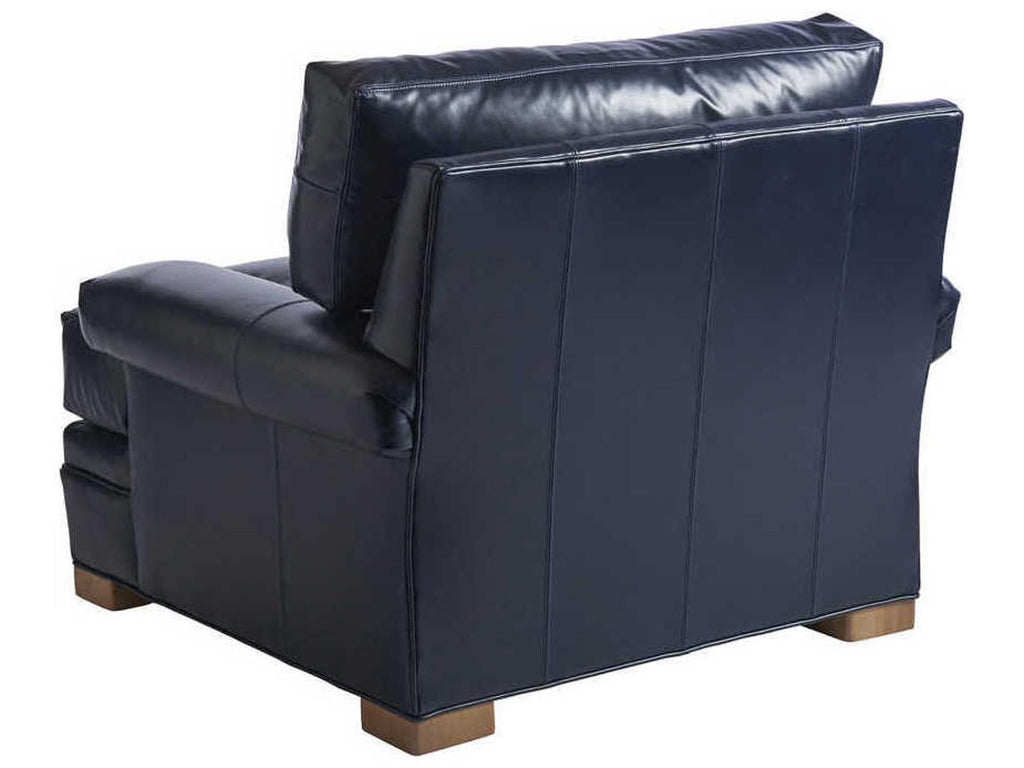 Maxwell Leather Accent Chair in Laguna Sands