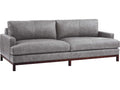 Upholstery Horizon 2-Seat Leather Sofa with Bronze Metal Base