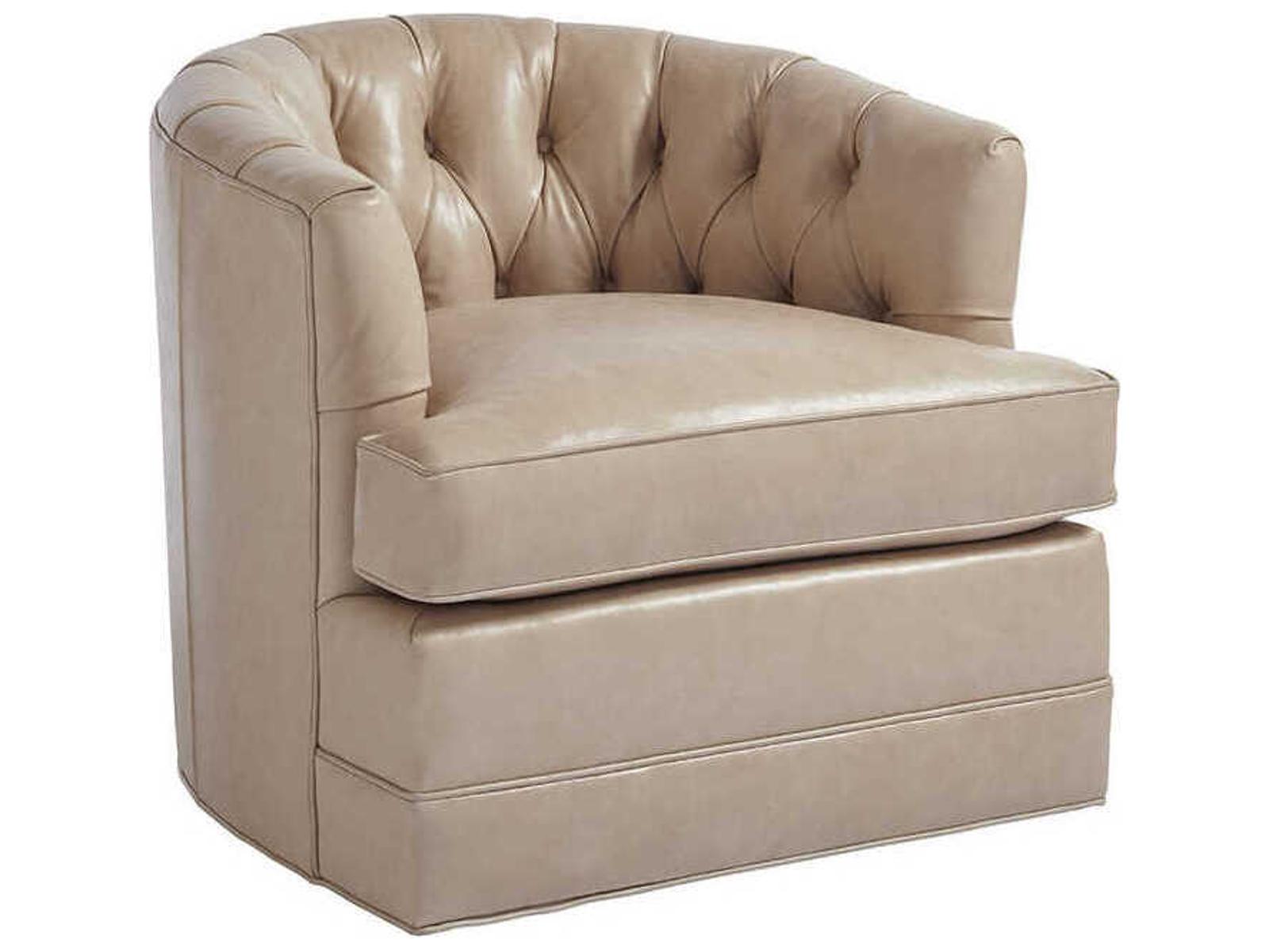 Cliffhaven Leather Swivel Accent Chair
