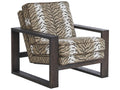Thaynes Upholstered Fabric Accent Chair in Beige with Contrast Welt