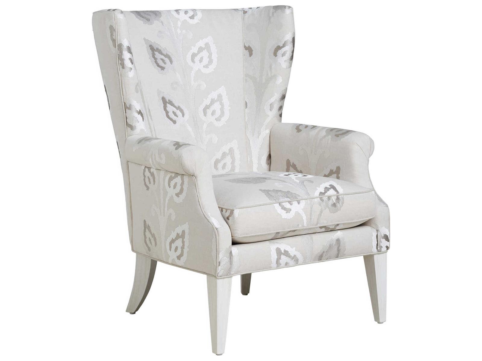 Newton Fabric Wing Accent Chair with Portola Finish