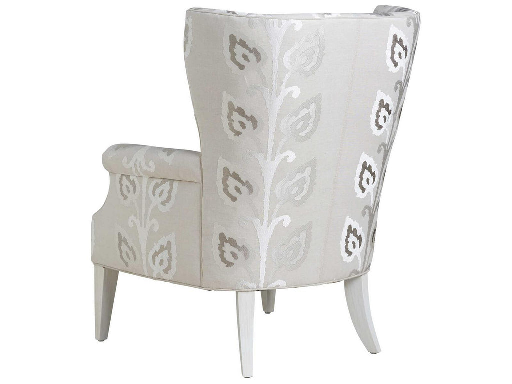 Newton Fabric Wing Accent Chair with Portola Finish