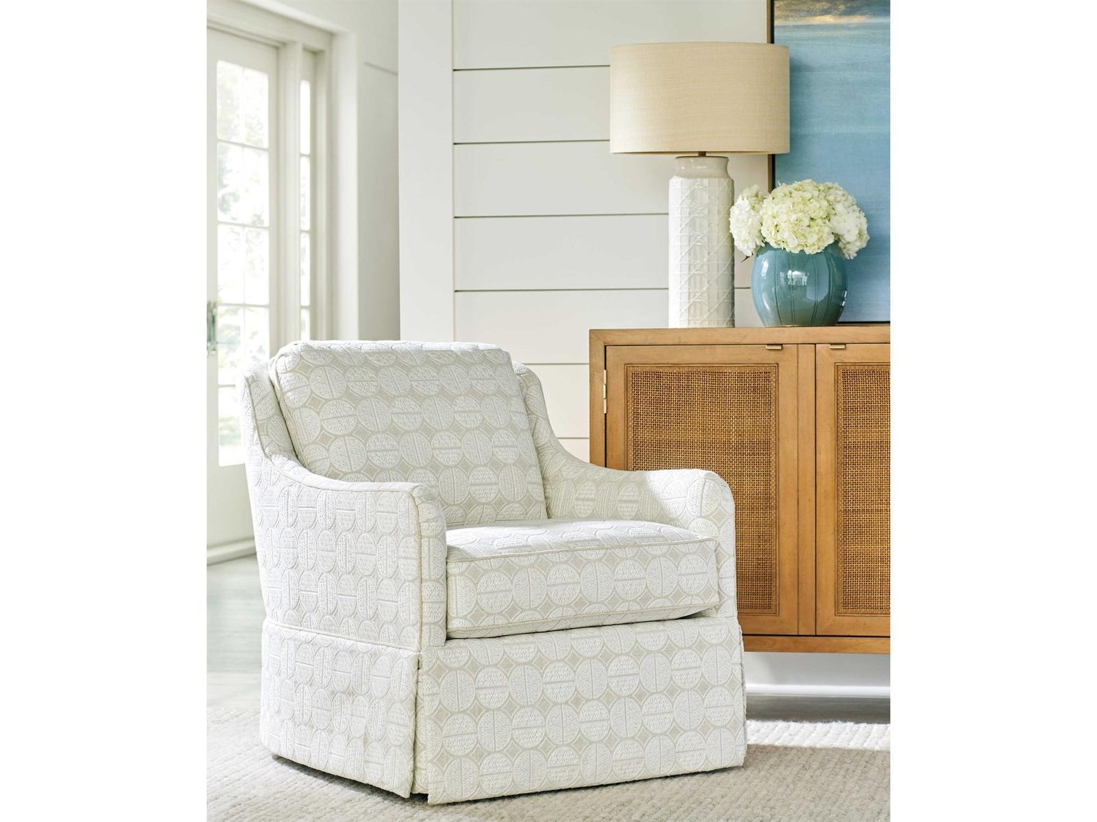 Salt Creek Swivel Accent Chair with Ultra Down and Blend Down Cushions