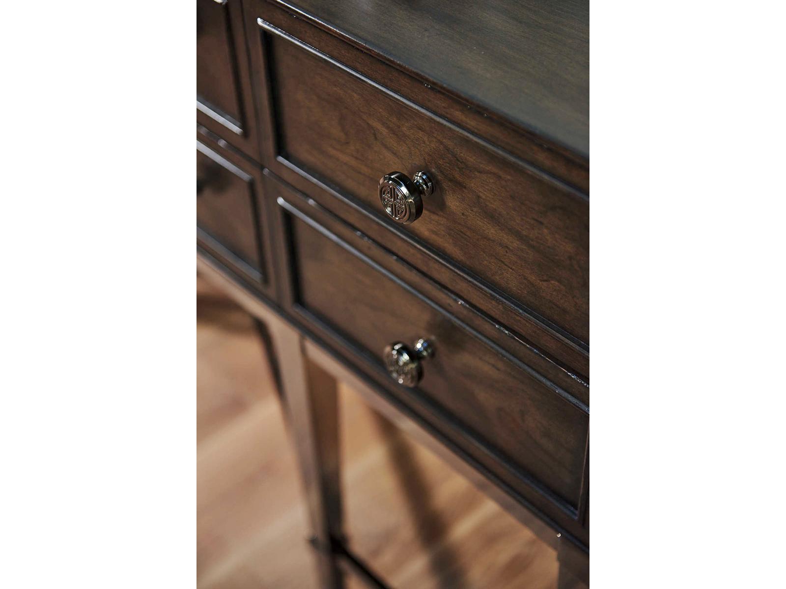 Fairfax 6-Drawer Sideboard in Wilshire Gray and Black Nickel
