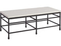 Newport Rectangle Coffee Table Metal and Stone in Sandstone
