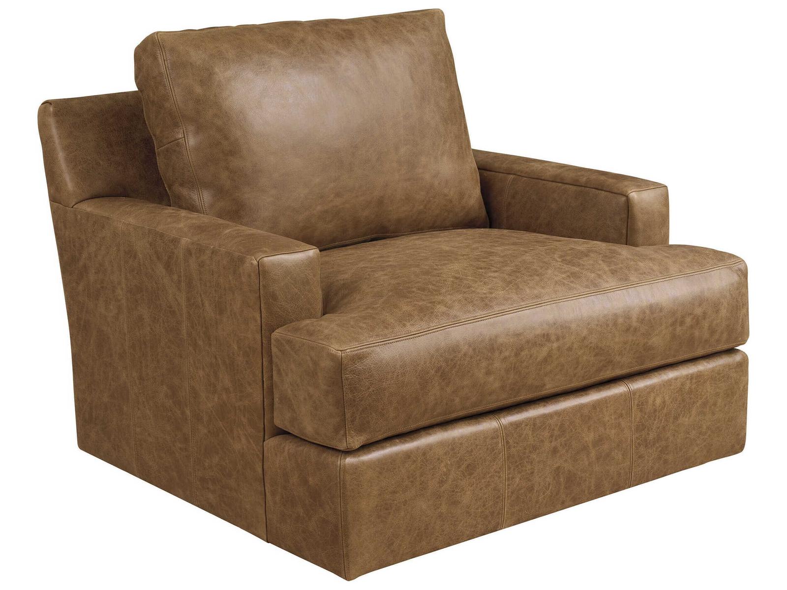 Upholstery Millington Brown Leather Accent Chair