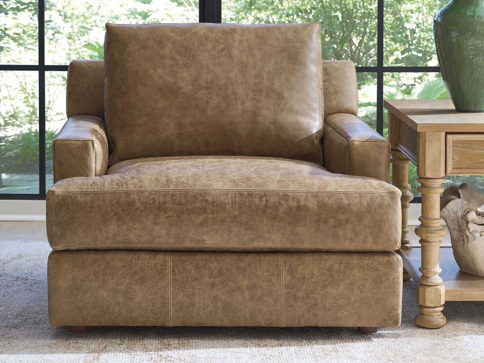 Upholstery Millington Brown Leather Accent Chair