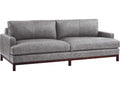 Horizon 2-Seat Leather Sofa in Bronze Metal Finish