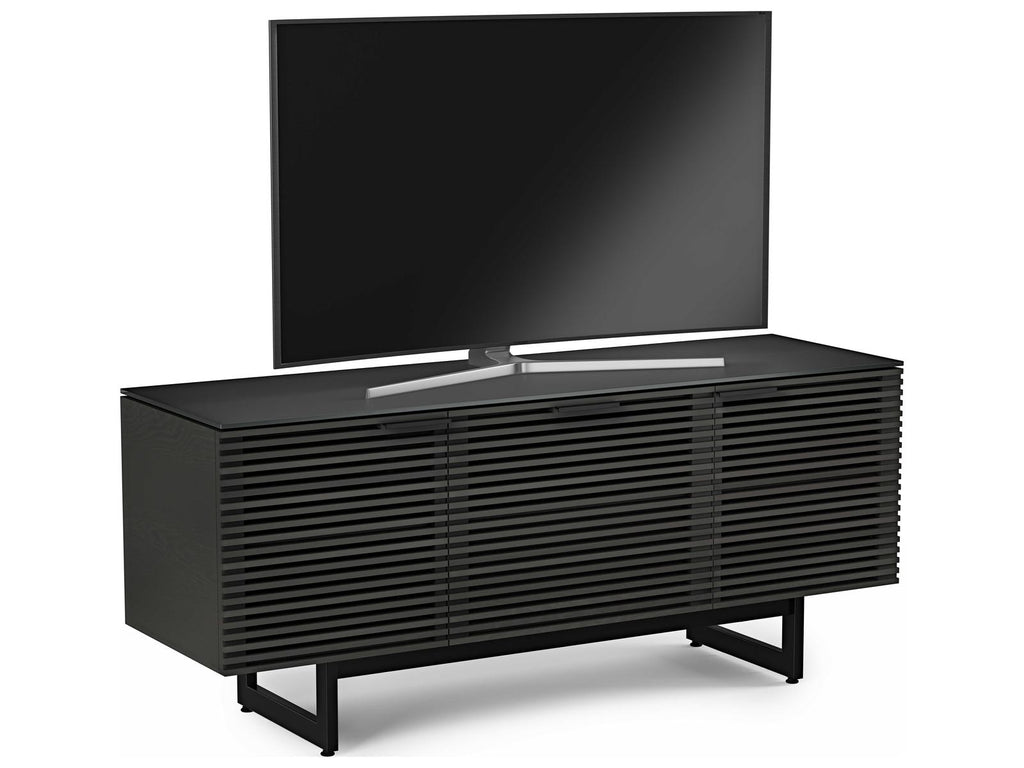Corridor 8177 Media Console in Charcoal Stained Ash for 70 Inch TVs