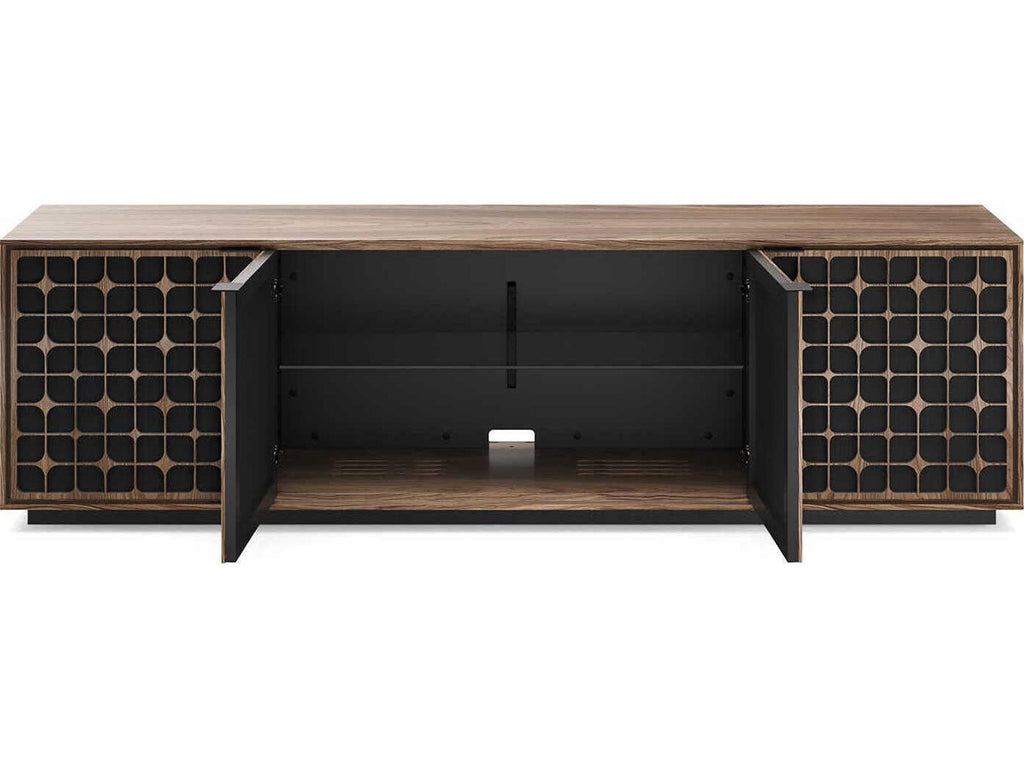 Elements 8703-CS Media Storage Cabinet with Constellation Doors in Natural Walnut