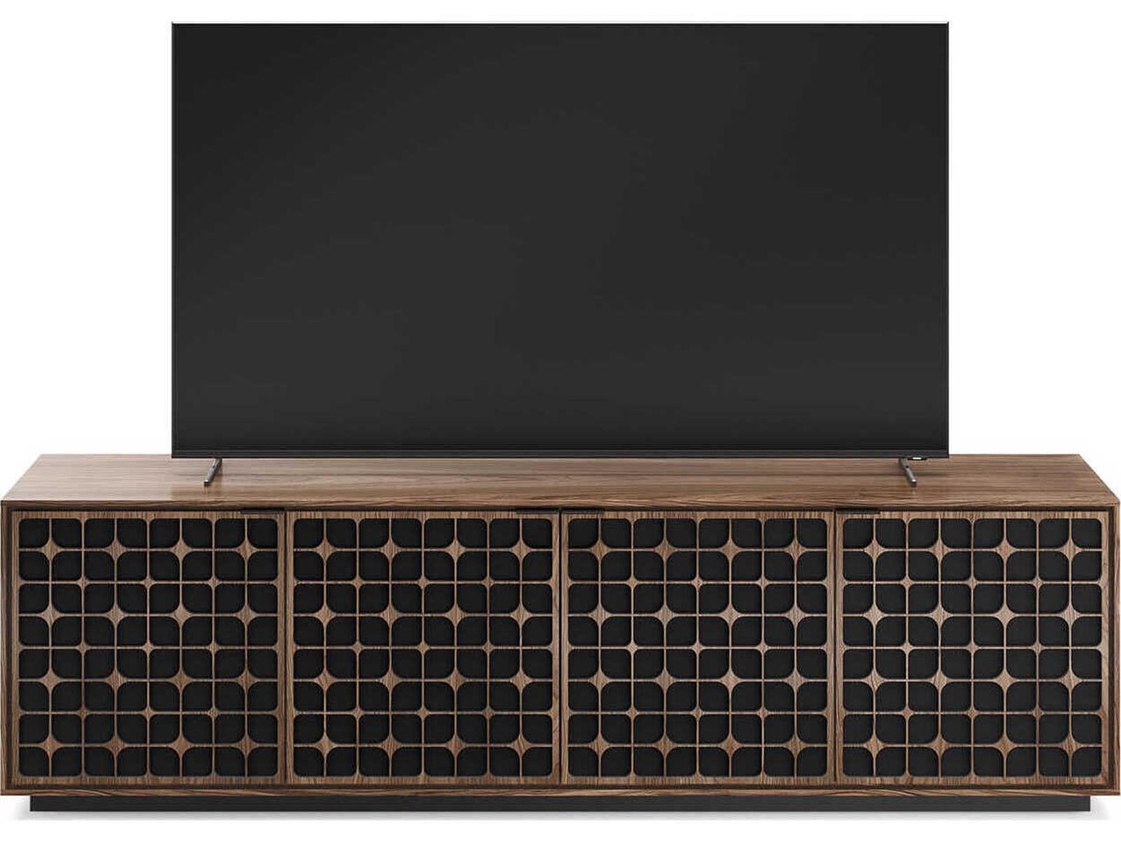 Elements 8703-CS Media Storage Cabinet with Constellation Doors in Natural Walnut