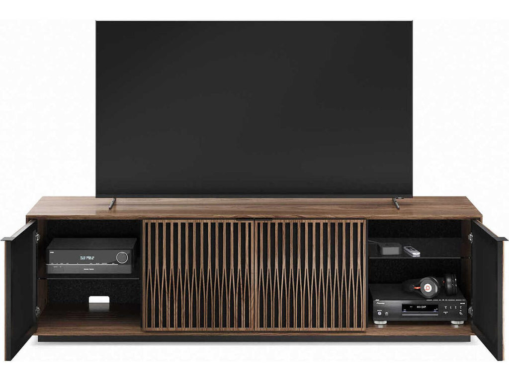Elements 8703-CS Media Storage Cabinet with Constellation Doors in Natural Walnut