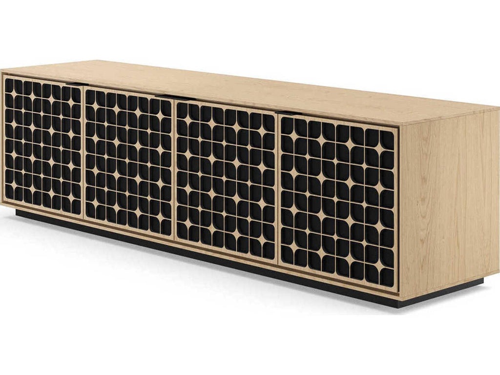 Elements Constellation 83-Inch Media Console with Rolling Base in Washed Oak