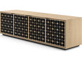 Elements Constellation 83-Inch Media Console with Rolling Base in Washed Oak