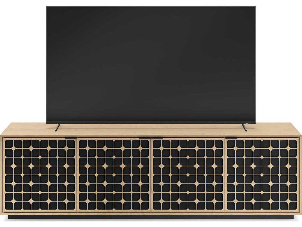 Elements Constellation 83-Inch Media Console with Rolling Base in Washed Oak