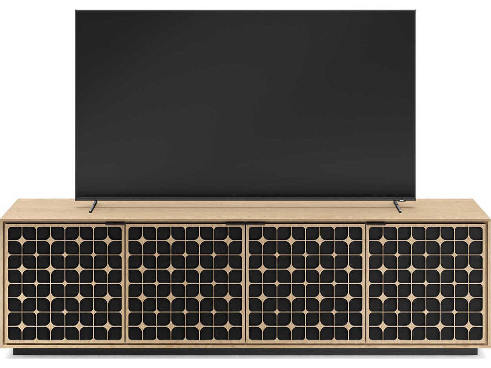 Elements Constellation 83-Inch Media Console with Rolling Base in Washed Oak