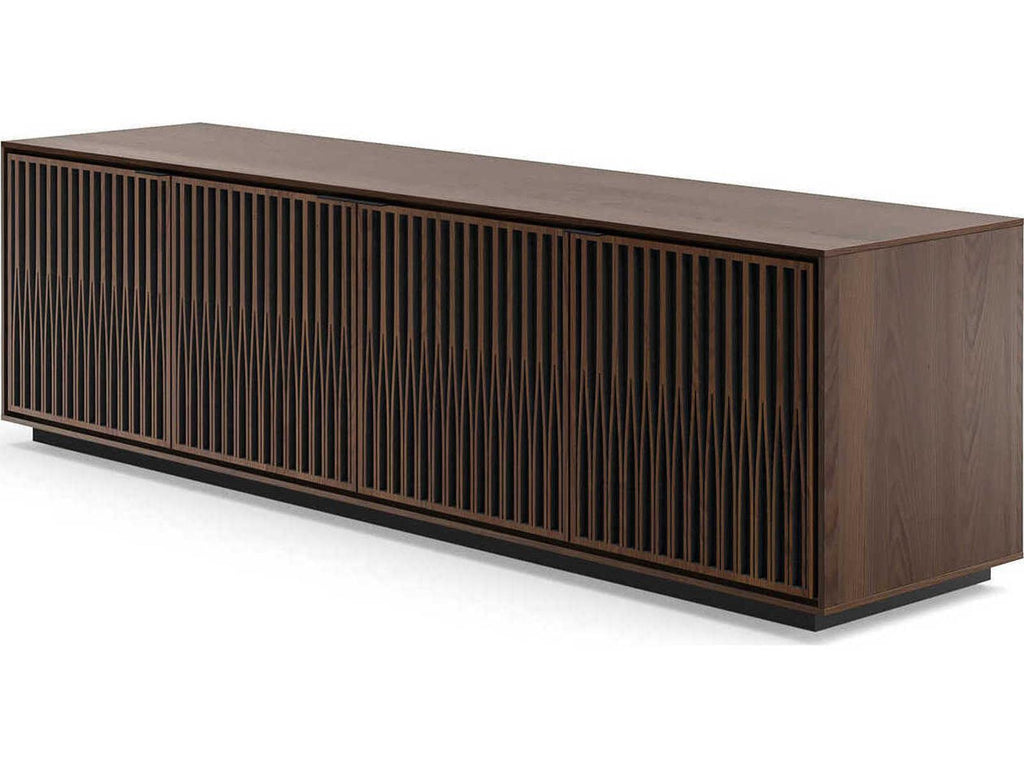 Elements Tune 82.5-Inch Media Console in Toasted Oak with Rolling Base