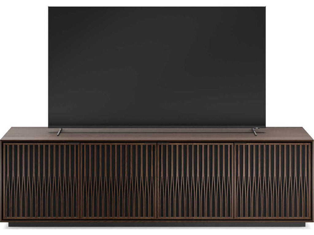 Elements Tune 82.5-Inch Media Console in Toasted Oak with Rolling Base