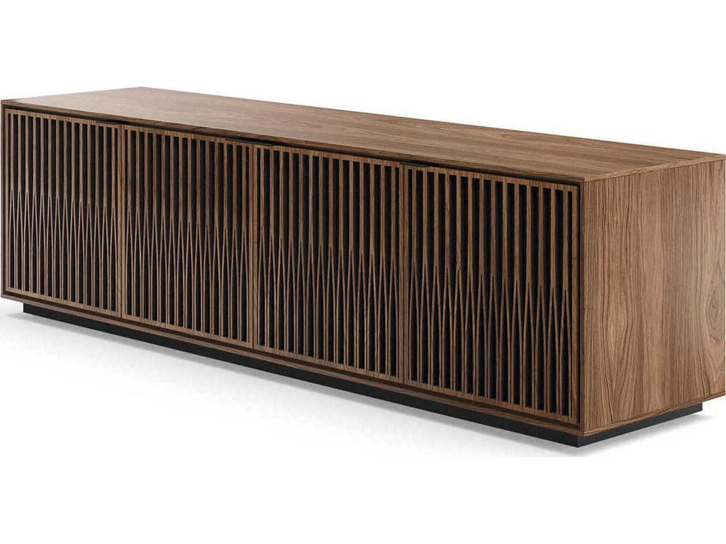 Elements 82-Inch Media Console with Tune Doors in Natural Walnut
