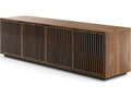Elements 82-Inch Media Console with Tune Doors in Natural Walnut
