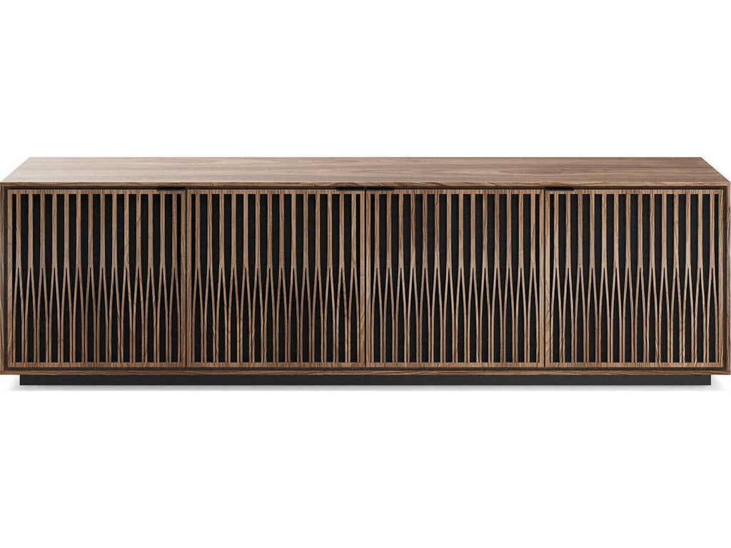 Elements 82-Inch Media Console with Tune Doors in Natural Walnut