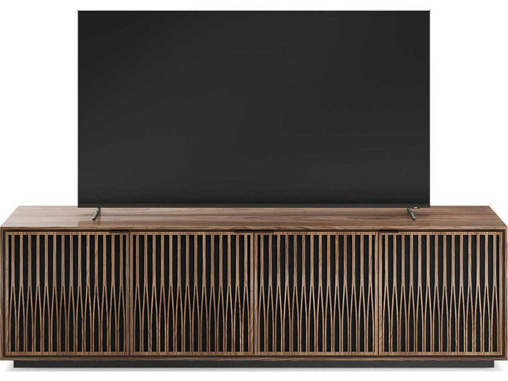 Elements 82-Inch Media Console with Tune Doors in Natural Walnut