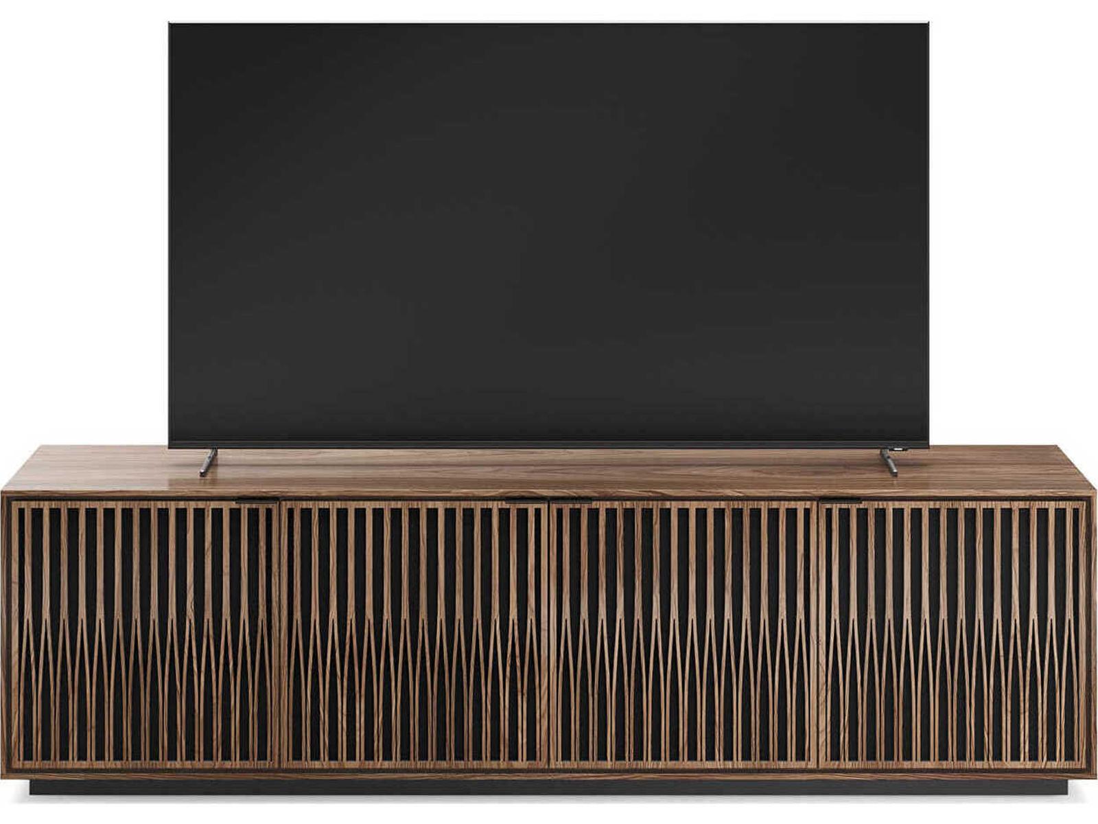 Elements 82-Inch Media Console with Tune Doors in Natural Walnut