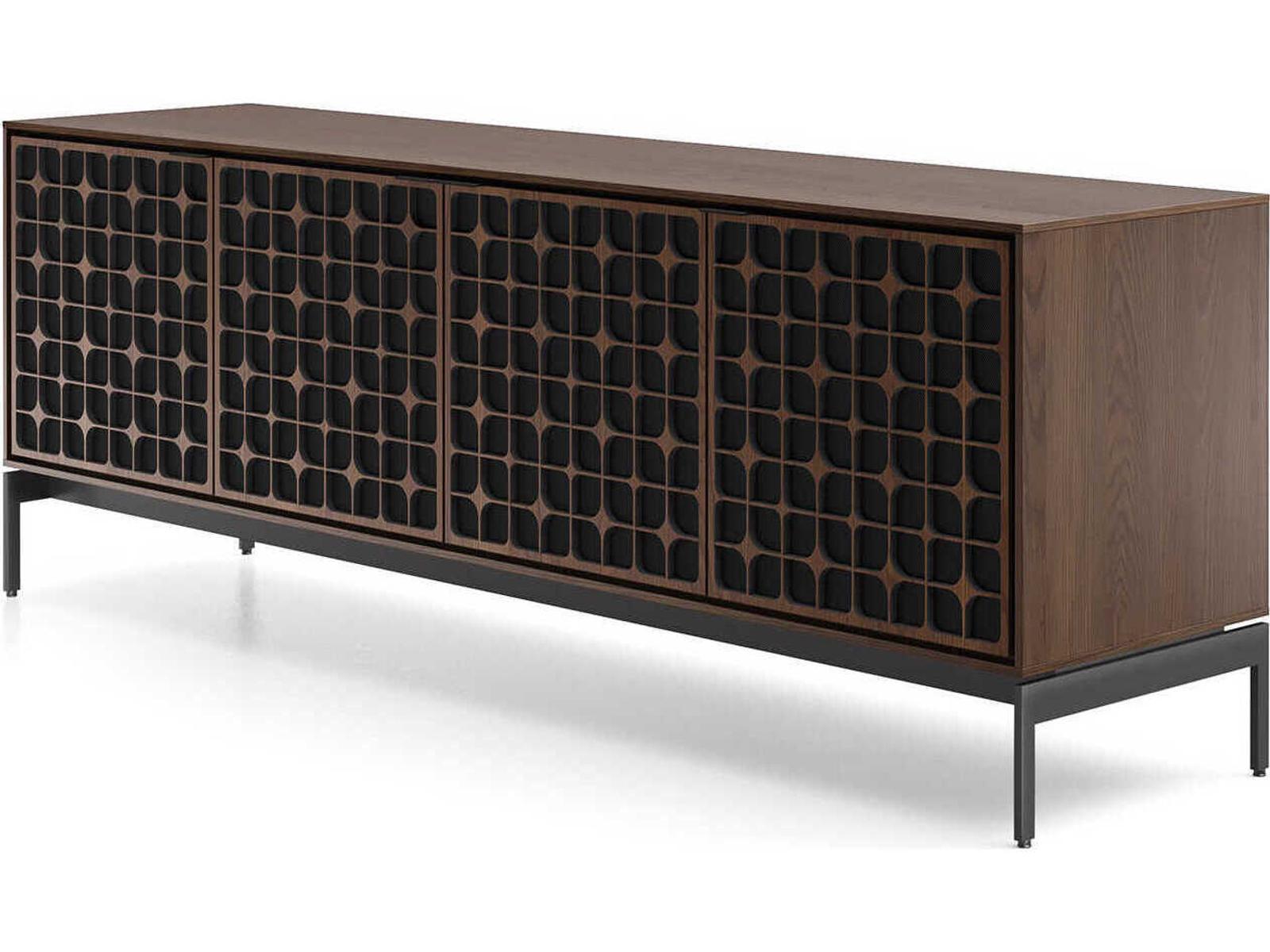Elements 83-Inch Media Console with Constellation Doors in Toasted Oak