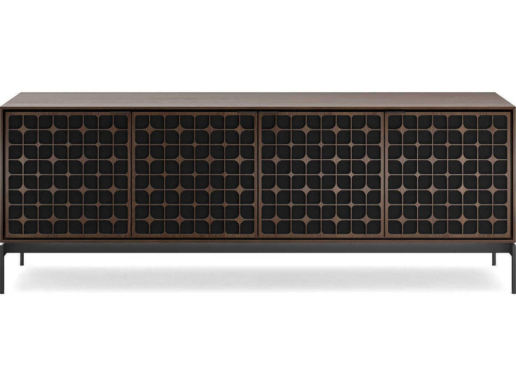 Elements 83-Inch Media Console with Constellation Doors in Toasted Oak