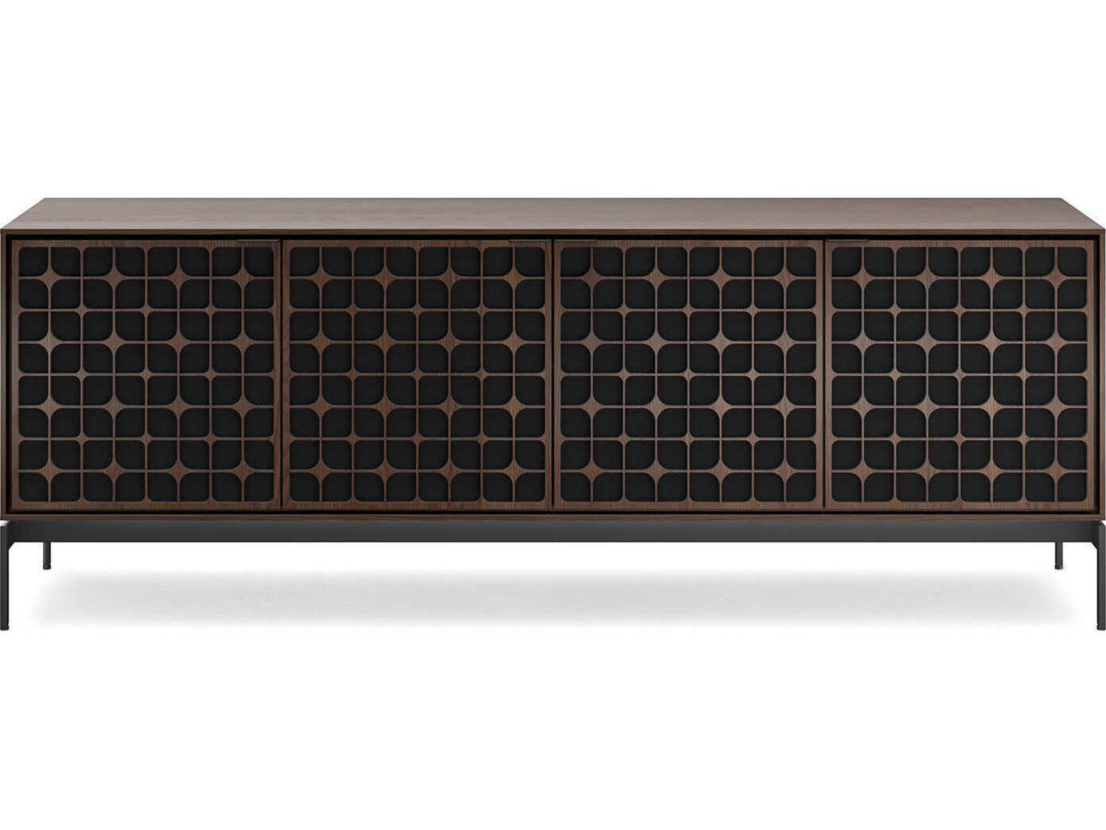 Elements 83-Inch Media Console with Constellation Doors in Toasted Oak