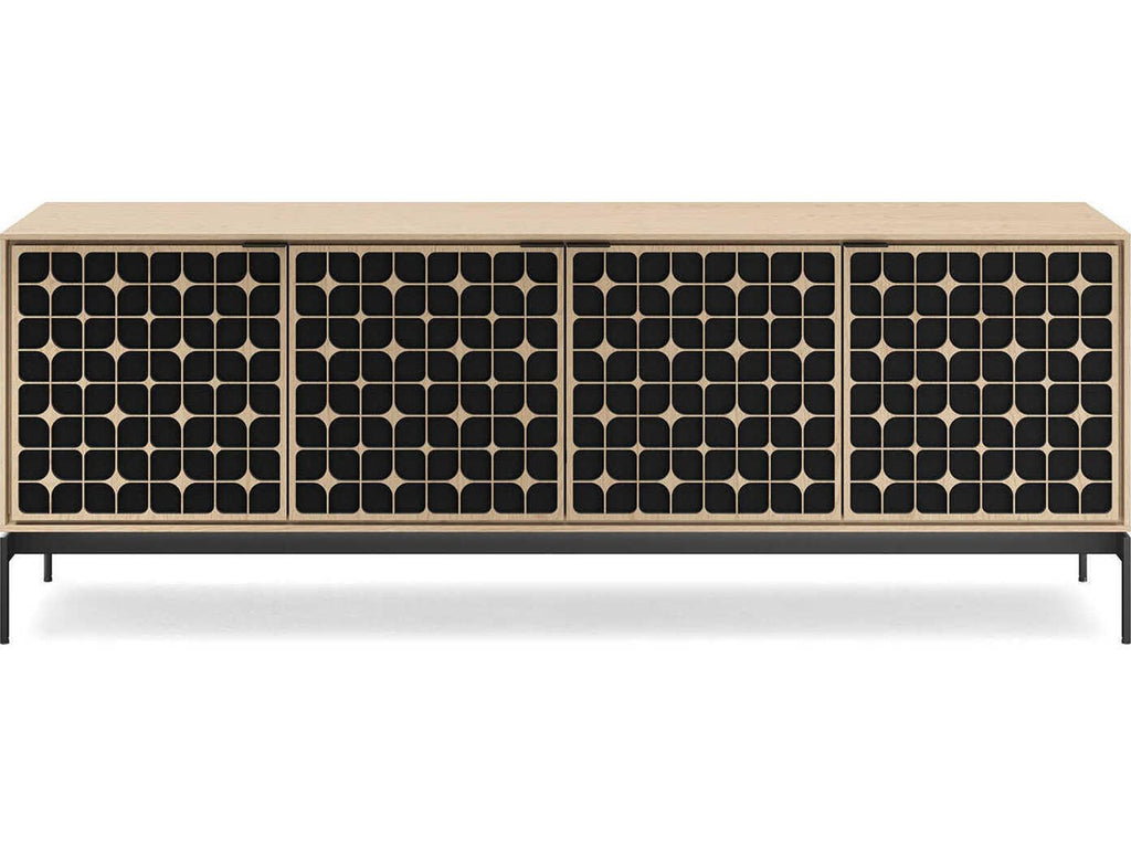Elements 4-Door Constellation Media Console in Washed Oak