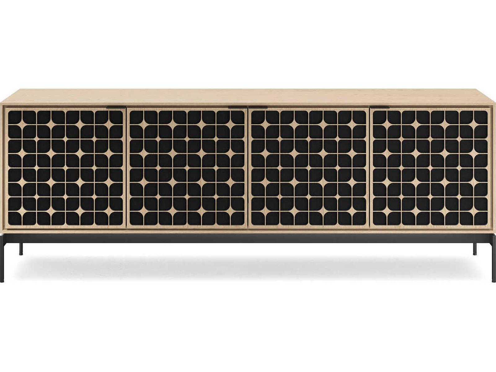 Elements 4-Door Constellation Media Console in Washed Oak