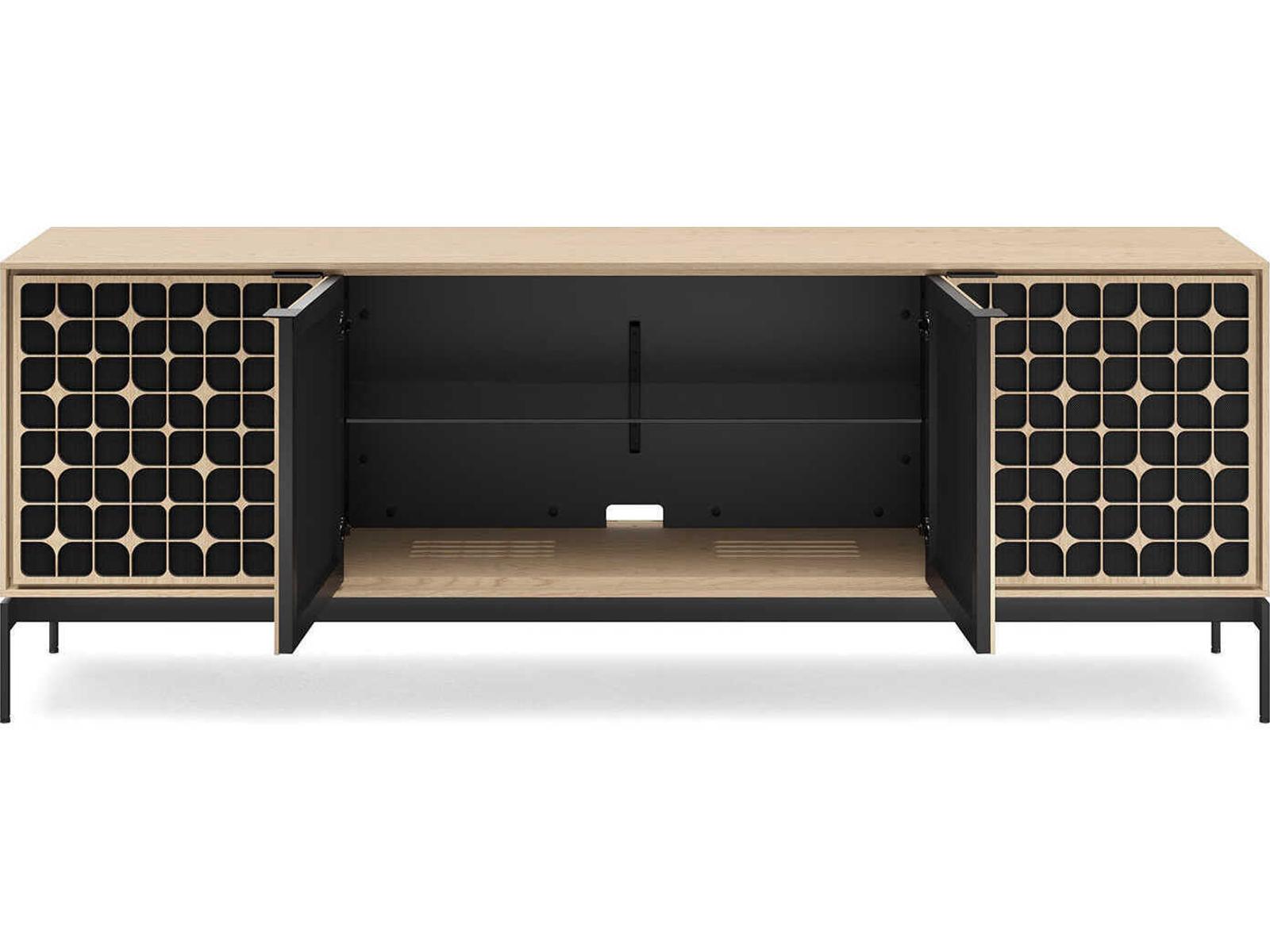 Elements 4-Door Constellation Media Console in Washed Oak
