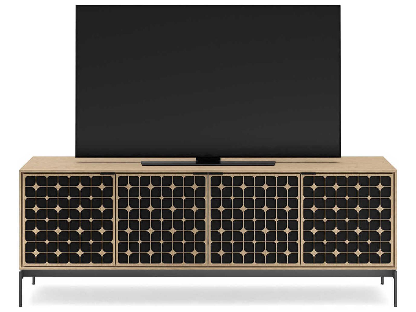 Elements 4-Door Constellation Media Console in Washed Oak