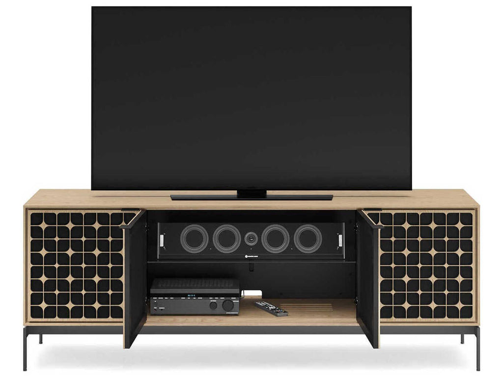 Elements 4-Door Constellation Media Console in Washed Oak