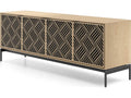 Elements Weave 82-Inch Media Console with Washed Oak Finish