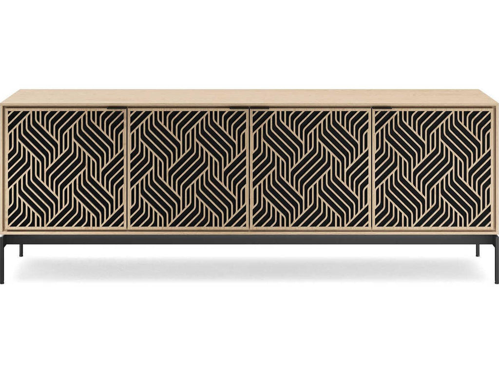 Elements Weave 82-Inch Media Console with Washed Oak Finish