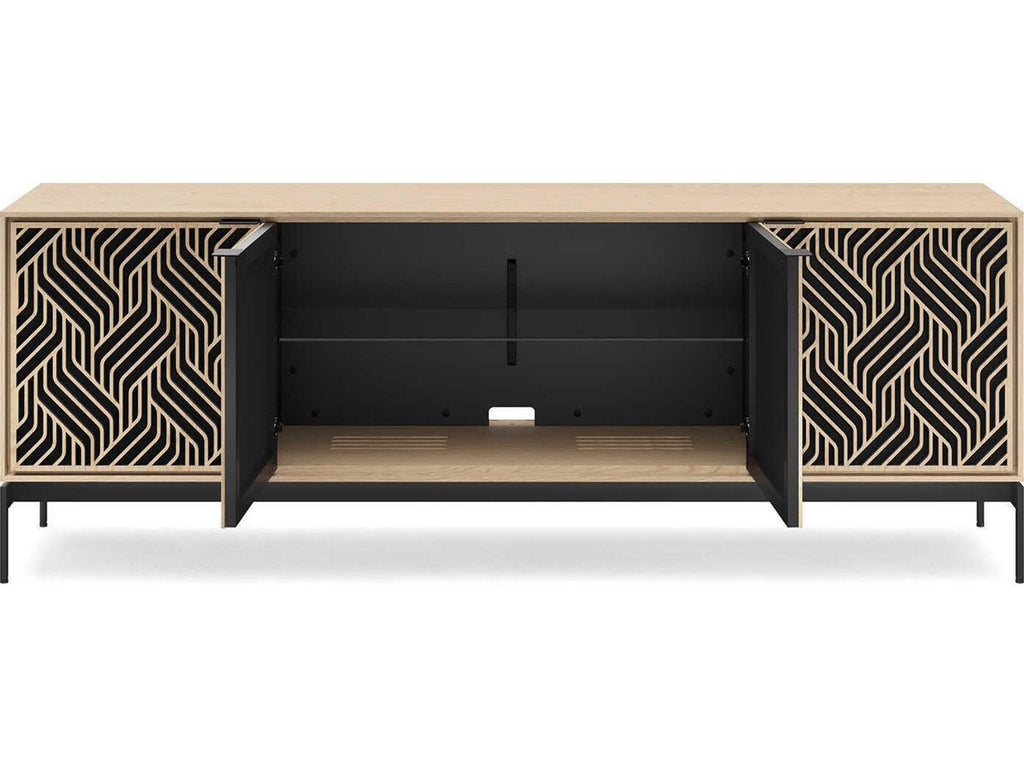 Elements Weave 82-Inch Media Console with Washed Oak Finish