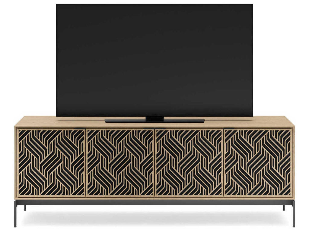 Elements Weave 82-Inch Media Console with Washed Oak Finish