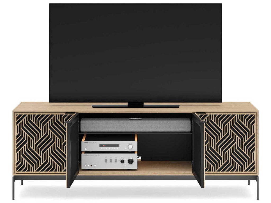 Elements Weave 82-Inch Media Console with Washed Oak Finish