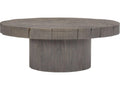 Calavaras Round Cocktail Table Sliced Teak Smoked Truffle