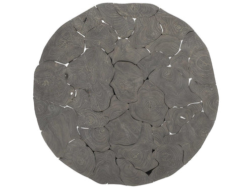 Calavaras Round Cocktail Table Sliced Teak Smoked Truffle