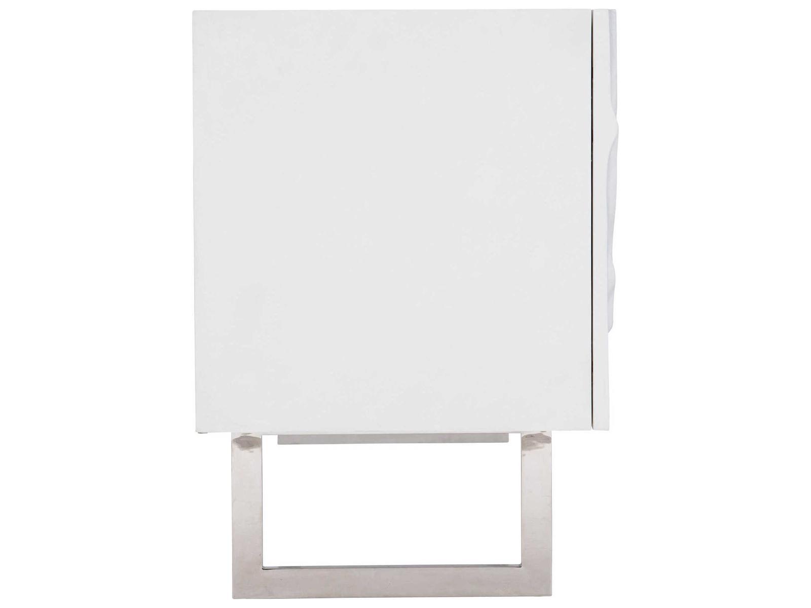 Penrose Entertainment Credenza White Plaster with Floral Design