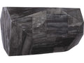 Adrian Rectangle Console Table Black Petrified Wood Organic Design