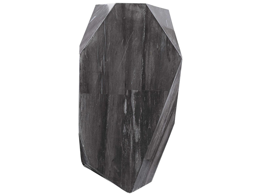 Adrian Rectangle Console Table Black Petrified Wood Organic Design