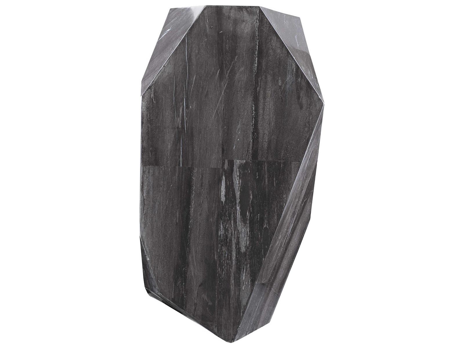 Adrian Rectangle Console Table Black Petrified Wood Organic Design