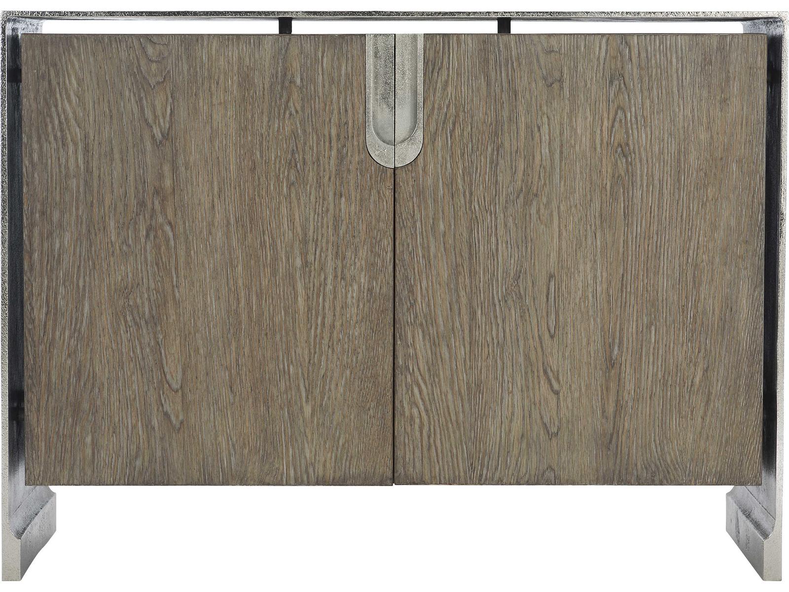 Ellis Door Chest in Tamarind and Shiny Nickel
