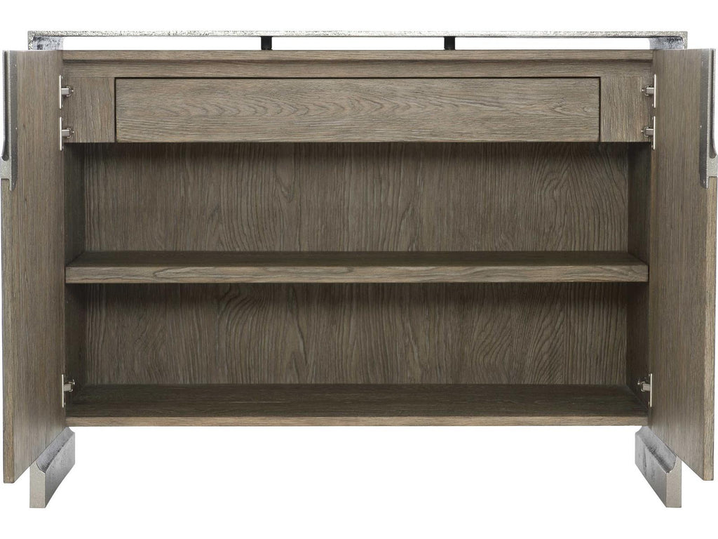 Ellis Door Chest in Tamarind and Shiny Nickel
