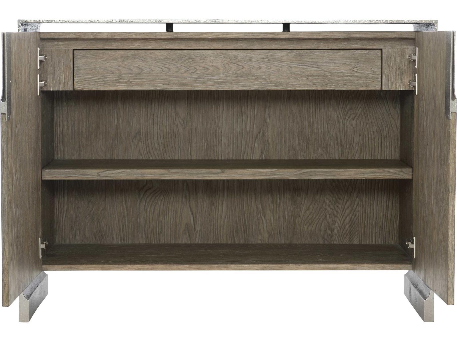 Ellis Door Chest in Tamarind and Shiny Nickel